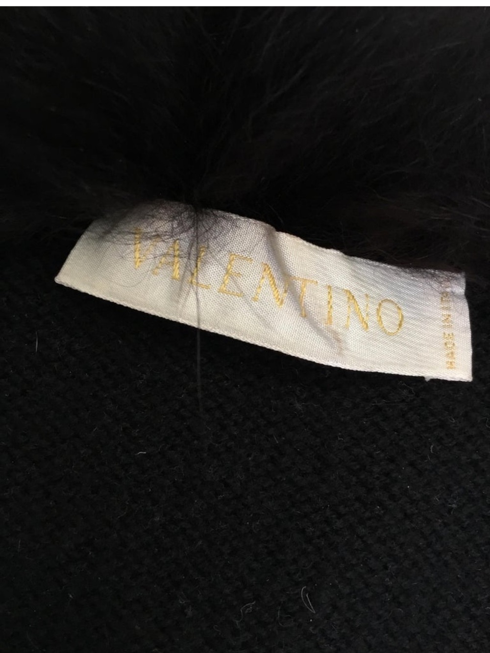 Valentino Knit Trim Sweater With Fur Collar - Picture 13 of 13